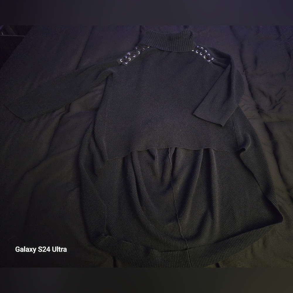 Killstar Black Ribbed Knit Sweater